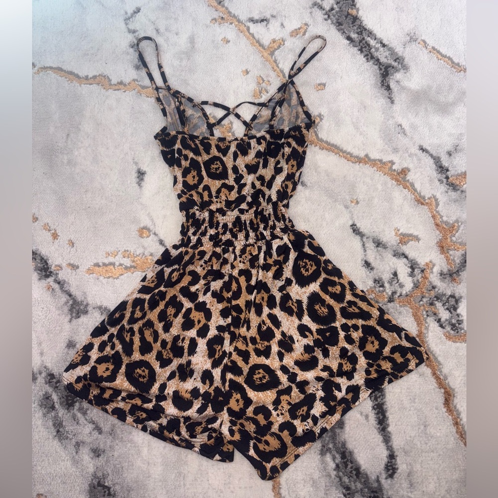 Fashion Nova Leopard Print Jumpsuit - Picture 2 of 2
